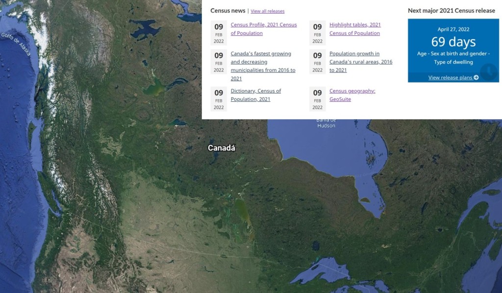 Así puedes consultar la información del Censo de Población y Vivienda 2021 de Canadá